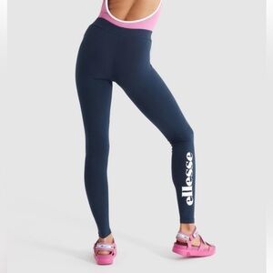 NWT Ellesse Black Leggings with Bold Logo